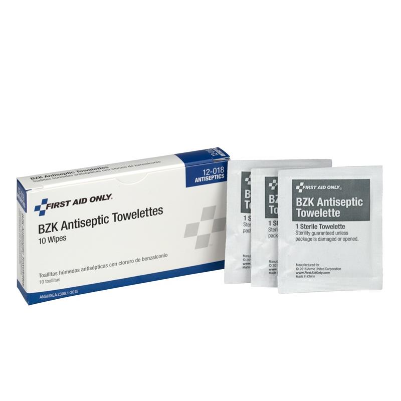 BZK ANTISEPTIC WIPES 10 PER BOX - Ointments and Antiseptics